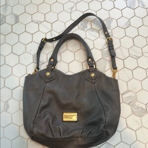 Marc by Marc Jacobs Gray Shoulder Bag with Gold Accents